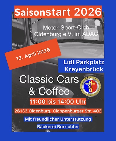 Plakat ClassicCars&Coffee am 12.04.26